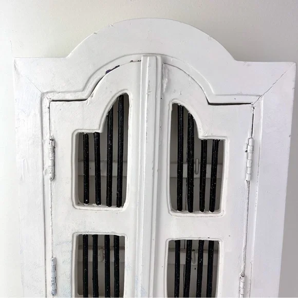 Antique Shuttered Door Wooden Key Holder Solid Wooden Cabinet Key Box